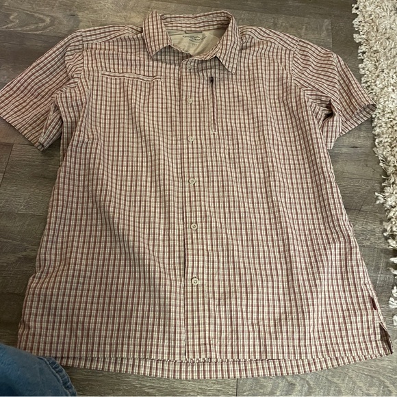 Eddie Bauer Other - Eddie Bauer Men's Tan Plaid Button Down Shirt